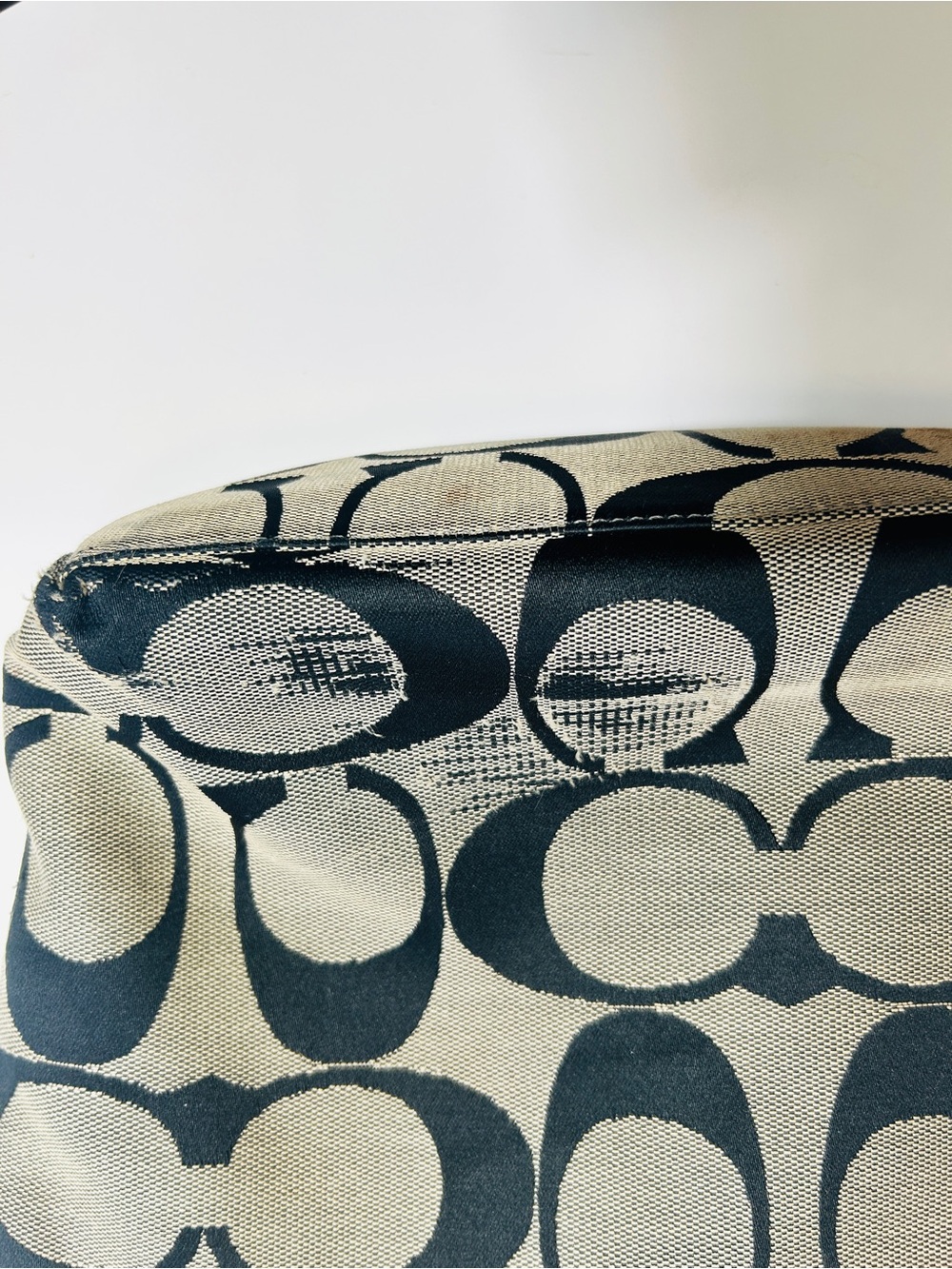 Coach Black and Gray Signature Canvas Tote - Picture 3 of 7
